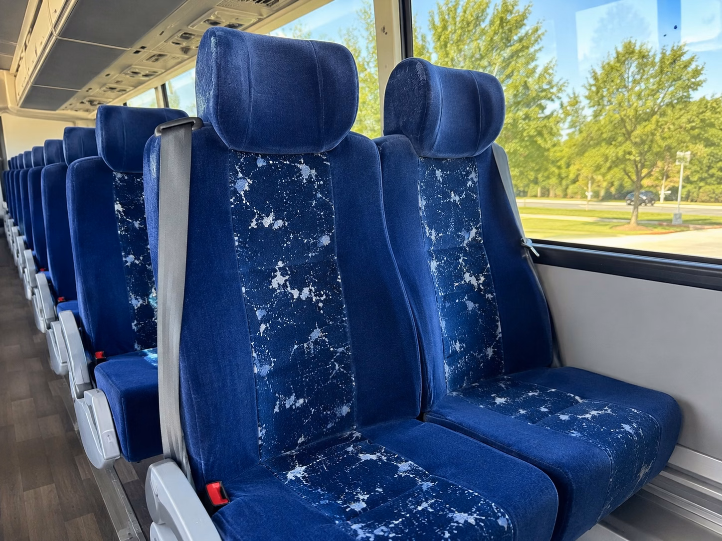 56 passenger charter bus interior