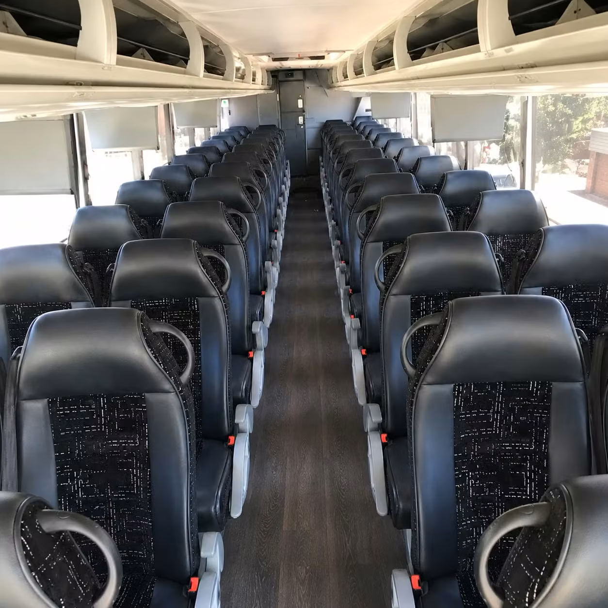 longmont charter bus rental interior